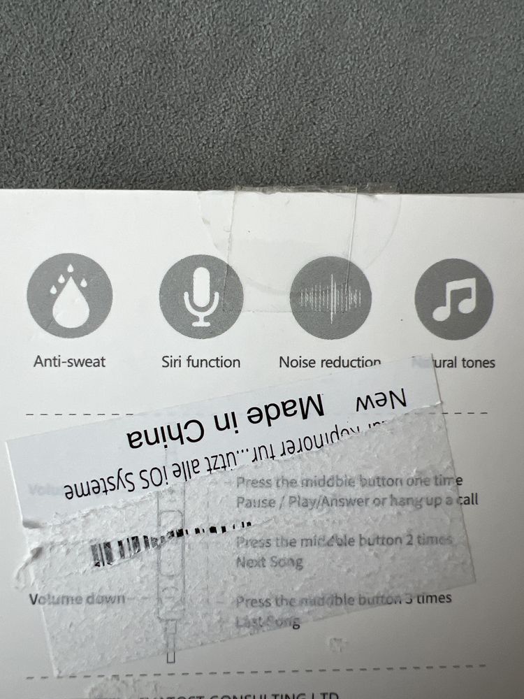 Douszne sluchawki stereo przewodowe do Apple z Lightning-Nowe#8