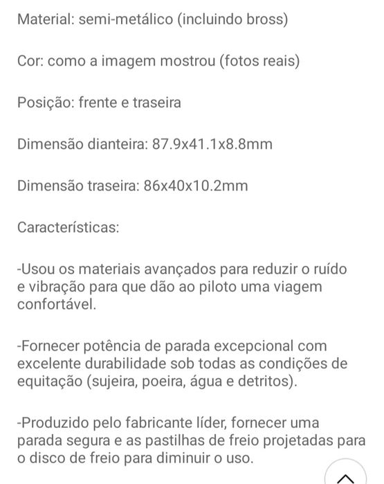 Pastilhas de freio para Honda