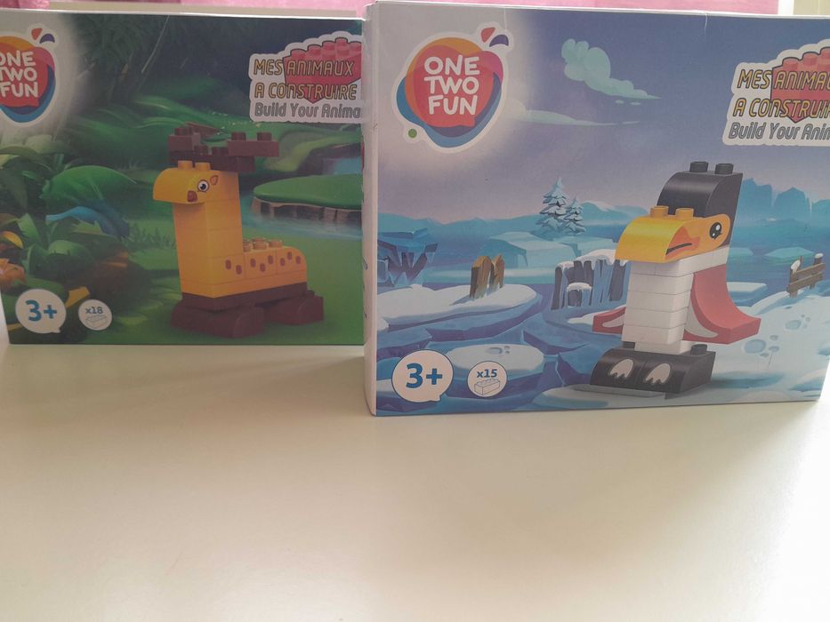 Construção animais, tipo lego, NOVO