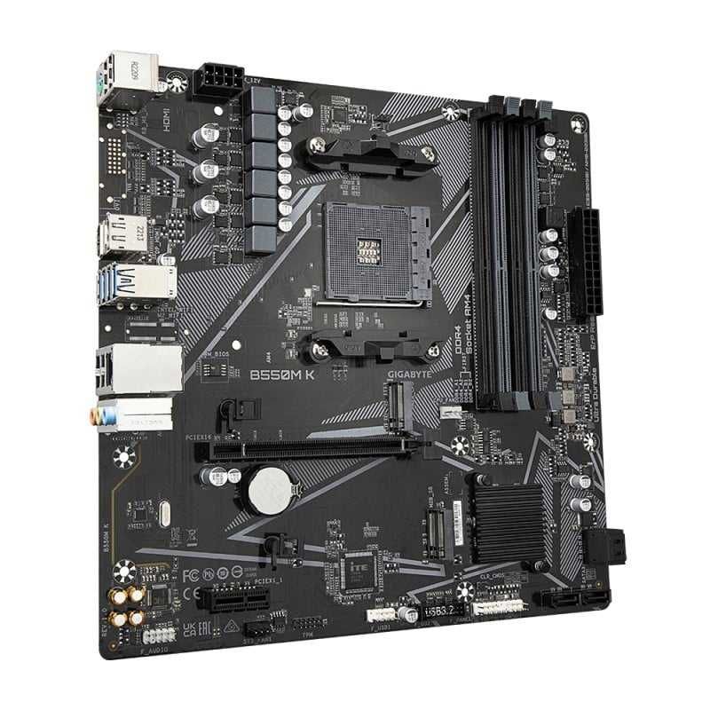 Płyta Gigabyte B550M AMD B550 DDR4 AM4 mATX M.2, PCI Express 3.0 HDMI