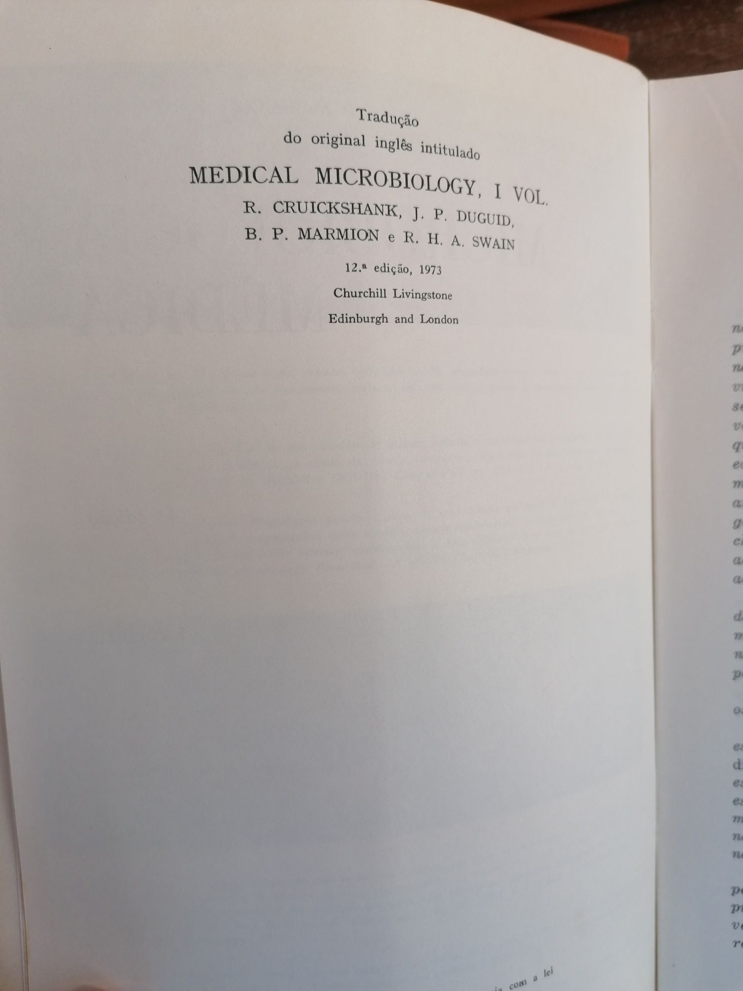 Microbiologia Médica 1° e 2° Volumes - 4a Edição - 1973 e 1975