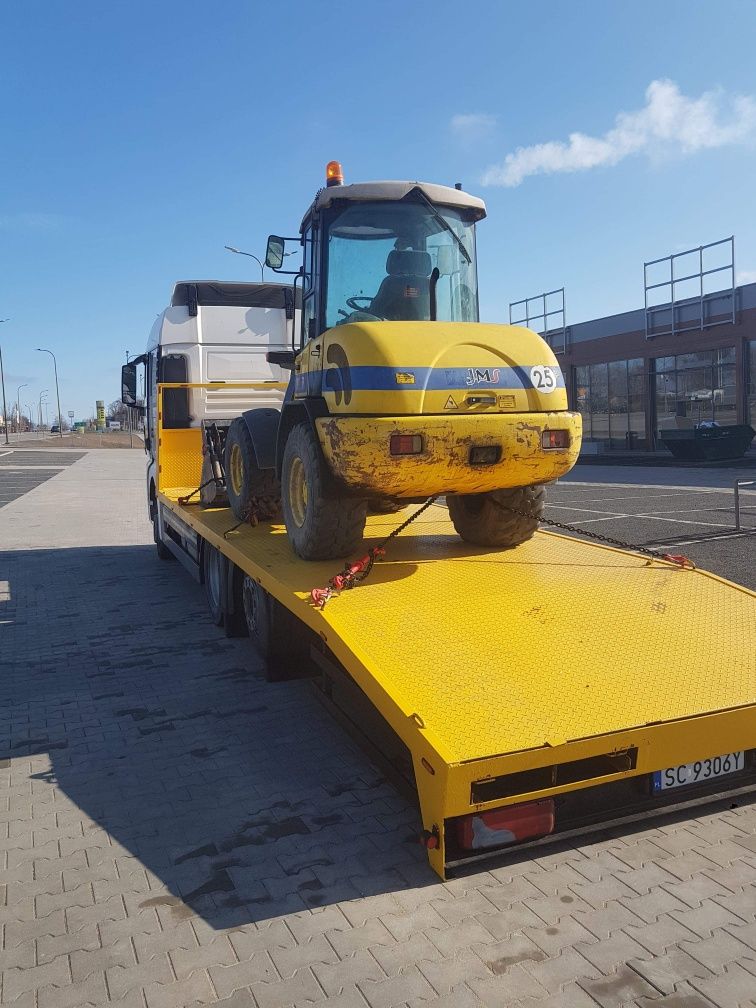 Pomoc drogowa laweta Transport  maszyn budowlanych , ciągników , kopar