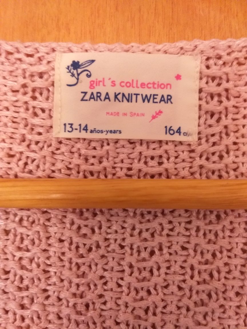 Casaco de menina rosa da Zara