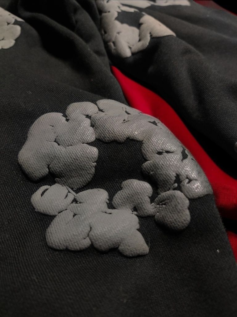 Spodnie Denim Tears Czarne Szare Bawełna Cotton Vintage Og Retro Puff
