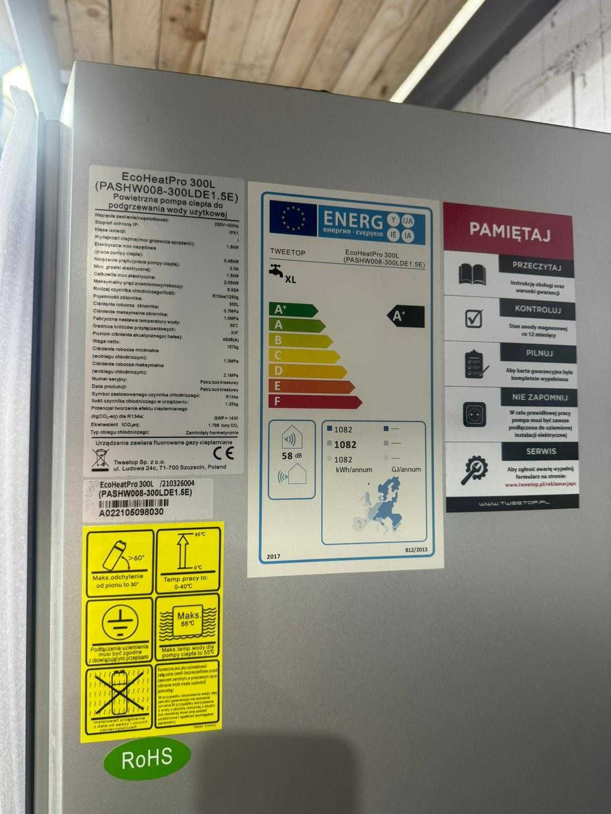 Pompa ciepła ecoHeatPro 300 l