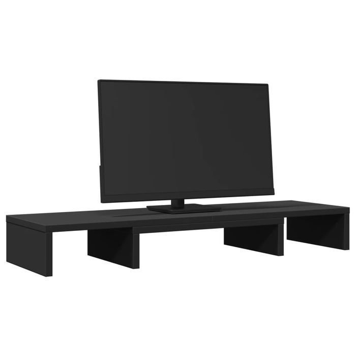 Vidaxl Podstawka Pod Monitor, Regulowana, Czarna, 80X24X10,5 Cm