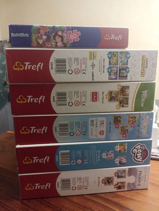 Puzzle Trefl 3+/4+ cały zestaw super stan kompletne 6 pudełek