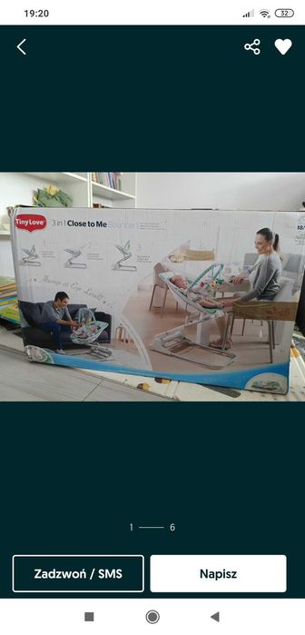 Wielofunkcyjny leżaczek-bujaczek-krzesełko 3w1 Tiny Love Close to Me.