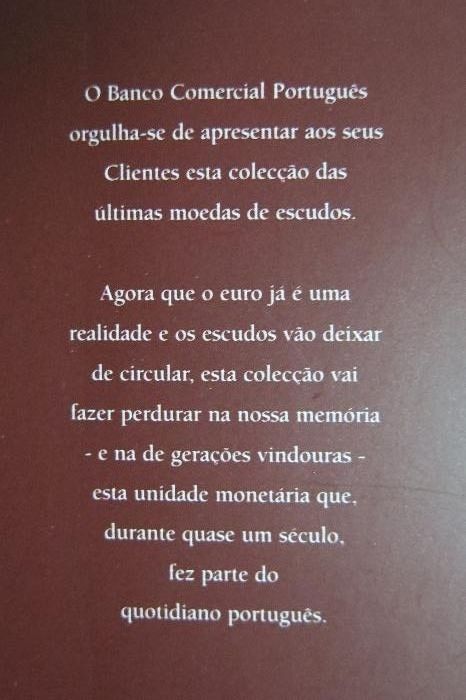Últimas Moedas de Escudo - Edição Banco Comercial Português