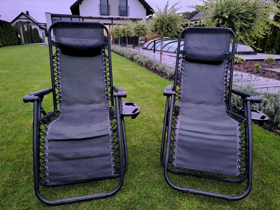 Leżak ogrodowy, plażowy fotel składany ZERO GRAVITY