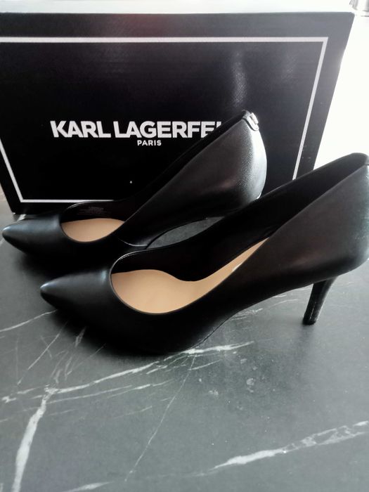 KARL LAGERFELD PARIS szpilki skóra naturalna nowe oryginał. Okazja