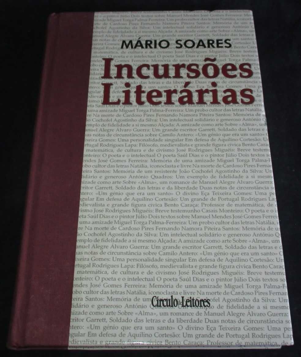 Livro Incursões Literárias Mário Soares