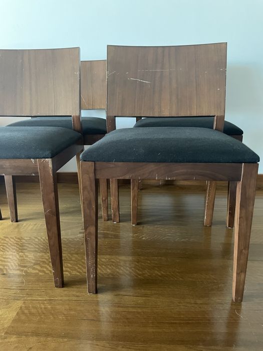 4 cadeiras madeira (designer)