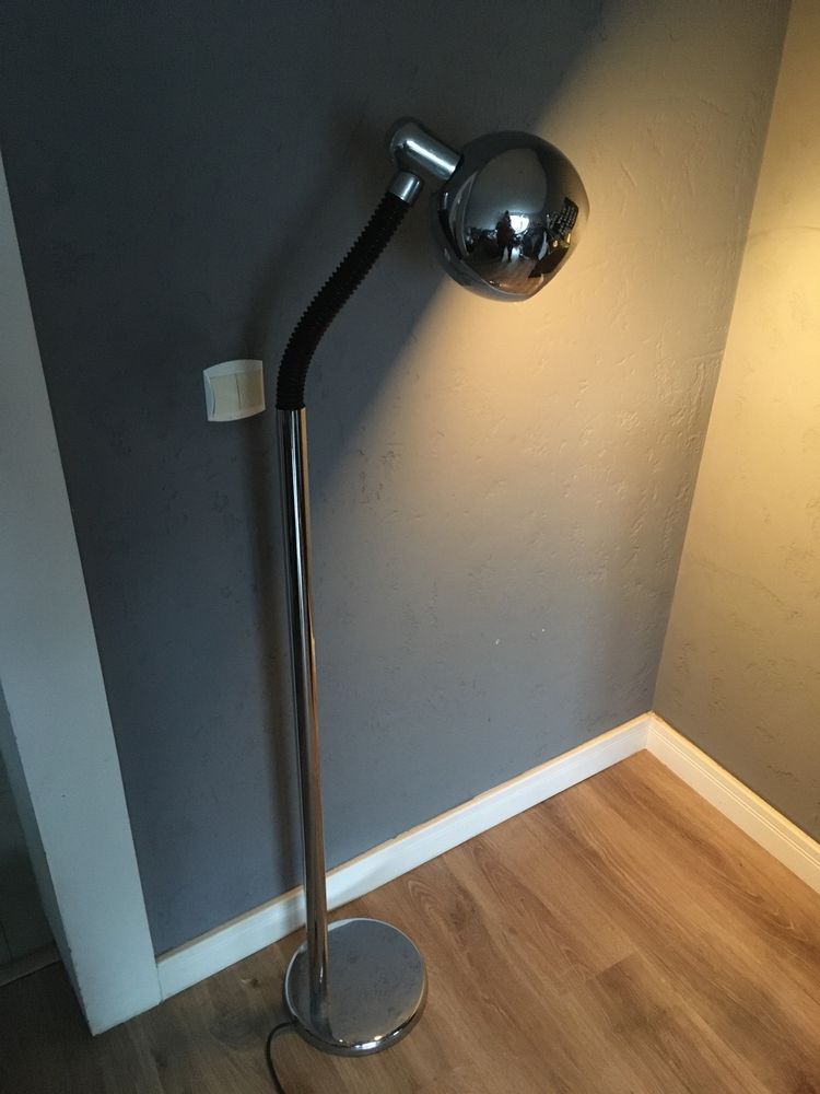 Leclaire & Schafer lampa stojąca Space Age Eye Ball vintage lata 70