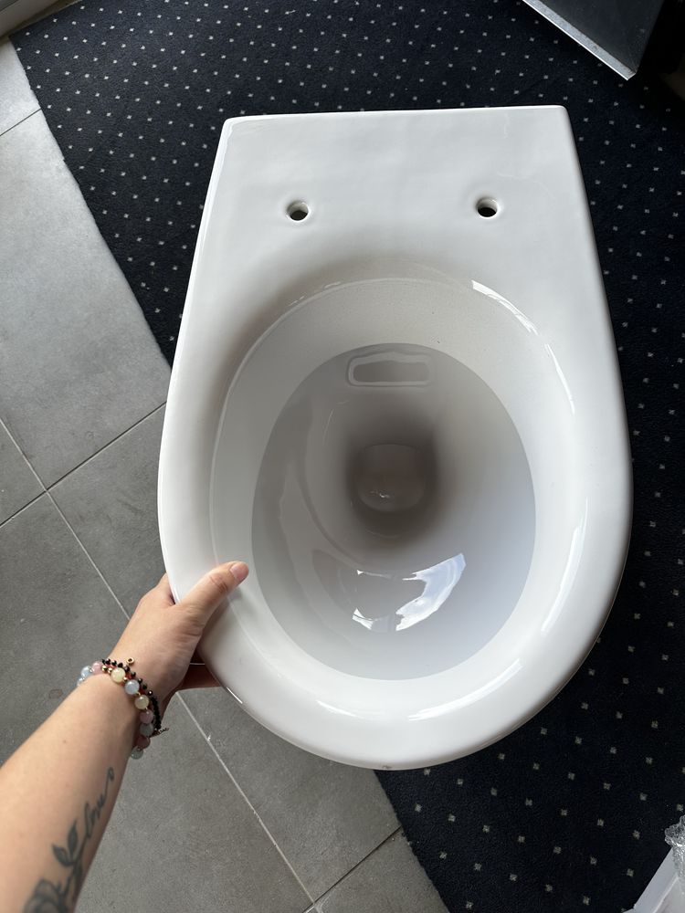 Sedes miska WC podwieszana wisząca Cersanit delfi + deska wolnoo