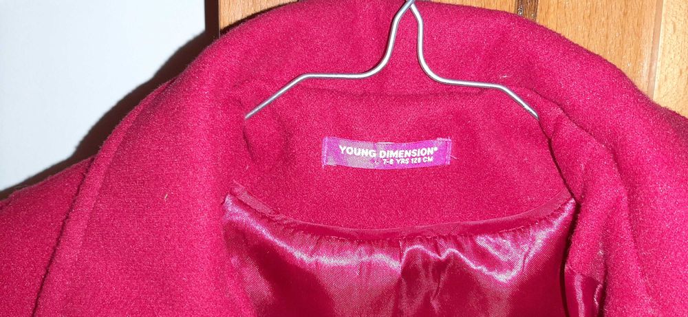 Casaco fazenda vermelho menina