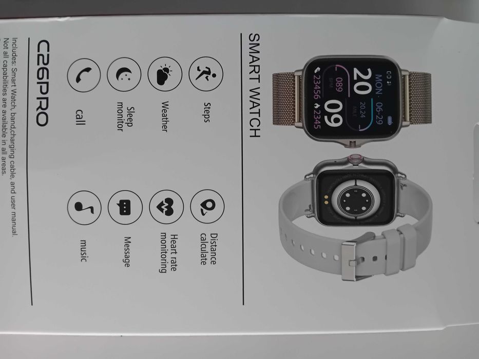 Zegarek Smartwatch C26 Pro , Nowy, Gwarancja, Nowość  2024r, Okazja