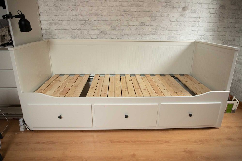 IKEA HEMNES łóżko z materacem dla 2 dzieci białe stan bardzo dobry