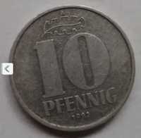 Moneta niemiecka 10 PFENNIG fenig fenigów NRD 1982