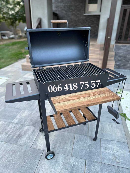 Компактний мангал-барбекю 4 мм з термометром