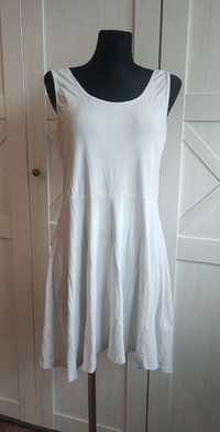 Biała sukienka t-shirt Cubus