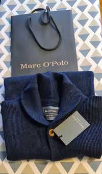 Marc O'Polo - granatowy meski rozpinany sweter Xl