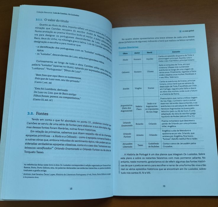 Livro Resumo Apoio a Português "Os Lusíadas"