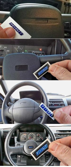 FIAT Volante emblema autocolante Panda Punto Seicento Cinquecento novo