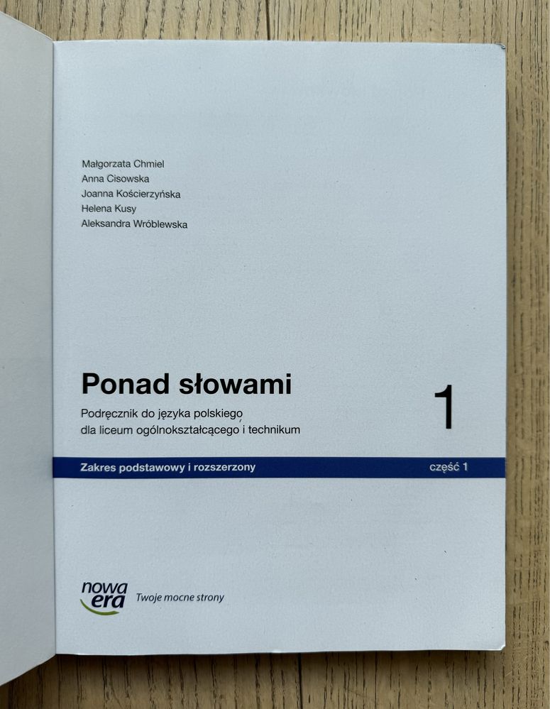 Ponad Słowami klasa 1 część 1