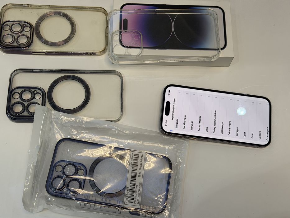iPhone 14 PRO 256gb + pokrowce + pudelko