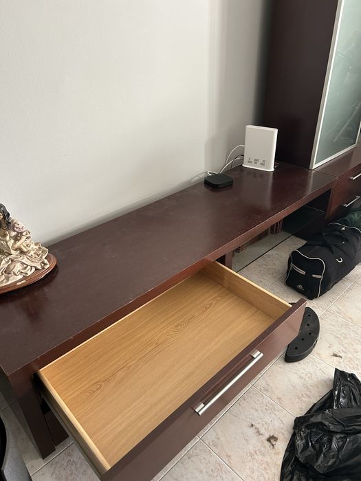 Movel Sala 4 Gavetas, Prateleiras em vidro (2 partes)- URGENTE!!!