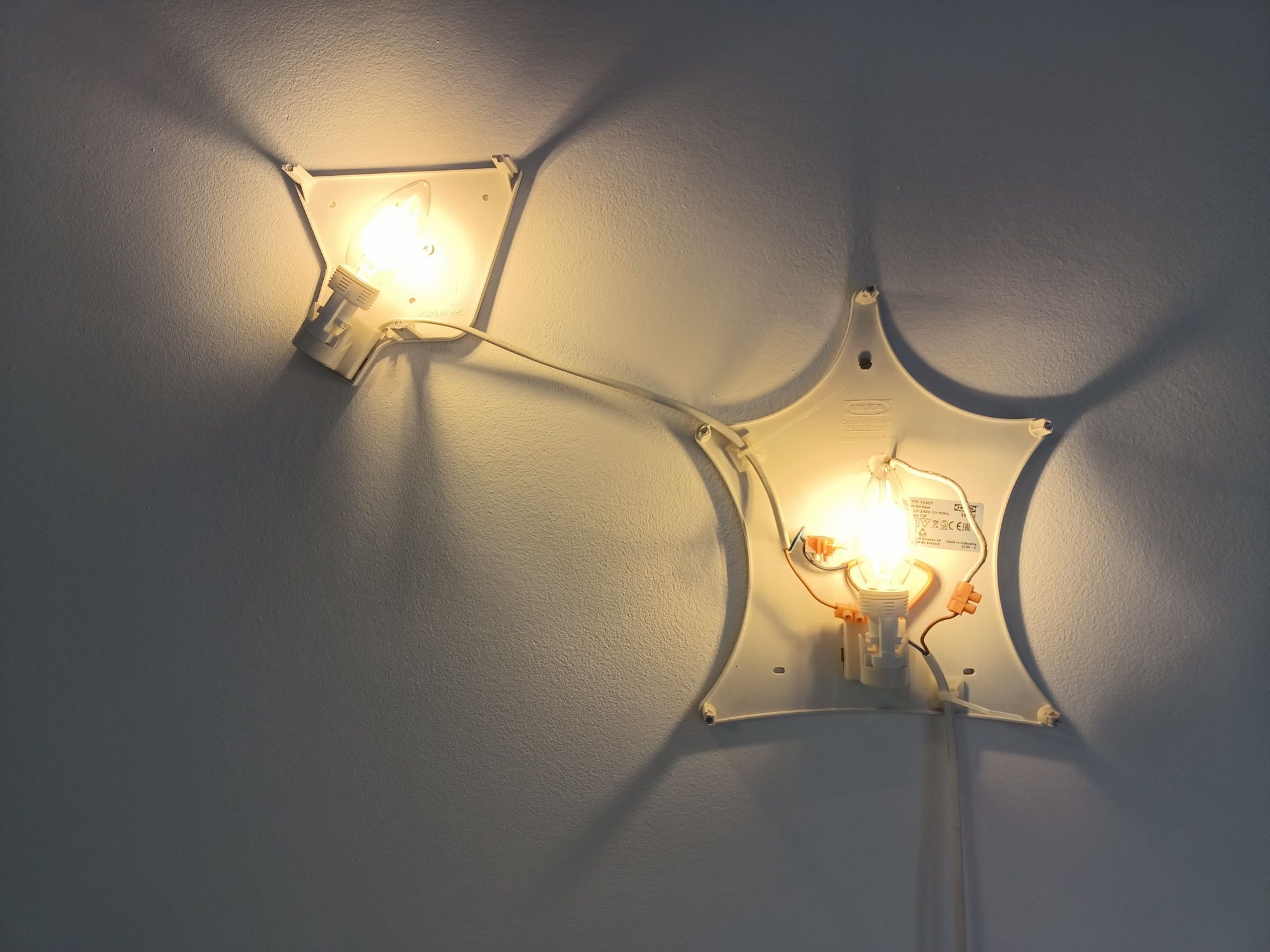 Lampka nocna ścienna IKEA domek + gwiazda 2w1