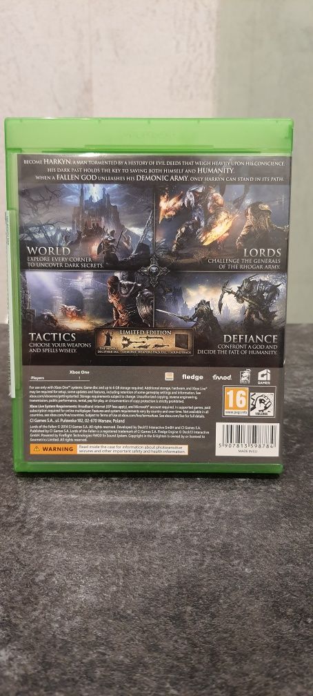 Gra xbox one Lords of the Fallen