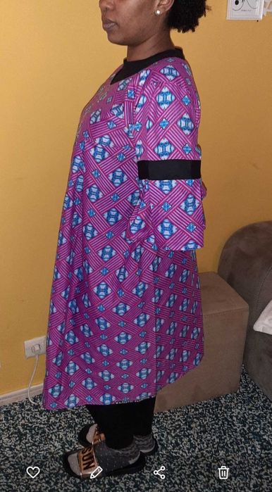 Vestido 42/44 Tecido Africano Usado 2Vez Entrego Alfragide