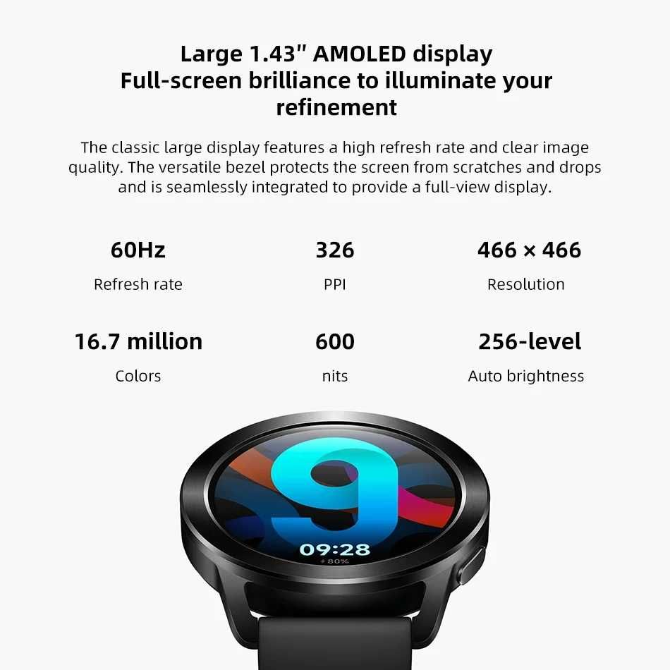 ⇒ Xiaomi Watch S3 (black) - умные смарт часы с 1.43", звонки, NFC