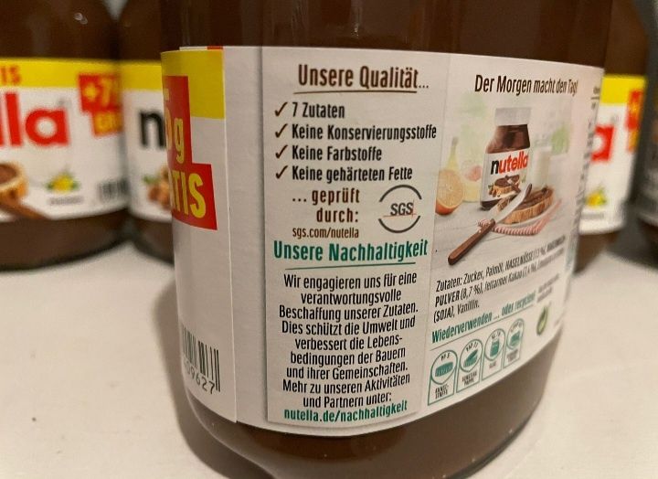 Nutella 825 gram krem czekoladowy z Niemiec 3 sztuki