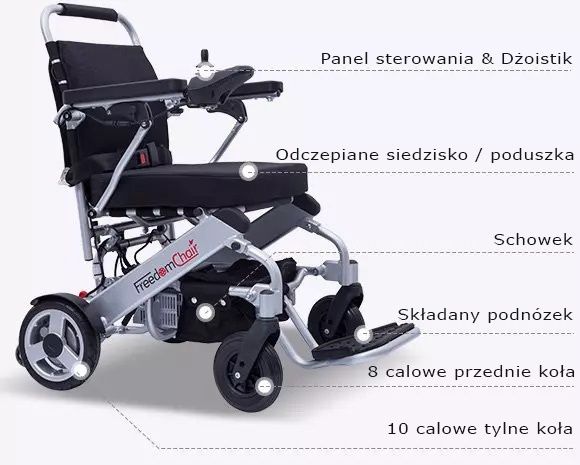 Elektryczny wózek inwalidzki Freedomchair A06