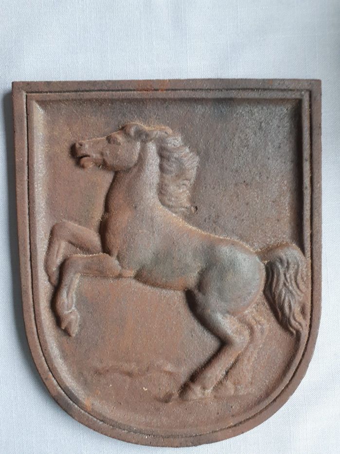 Antyk obraz żeliwo płaskorzeźba oryginalna relief
