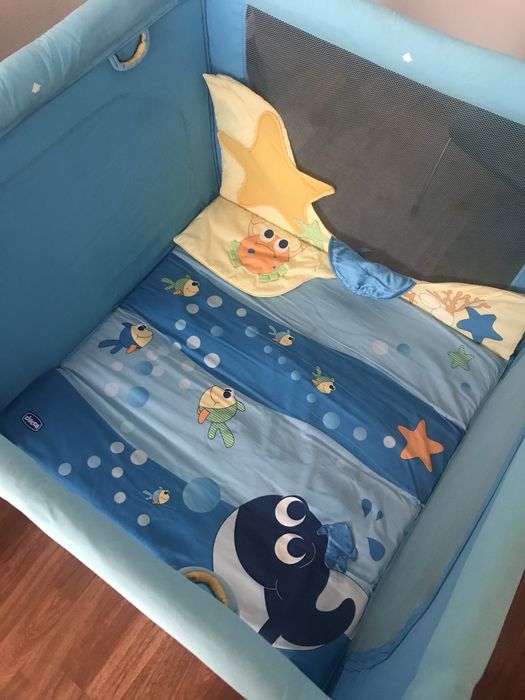 Parque Chicco quadrado modelo azul