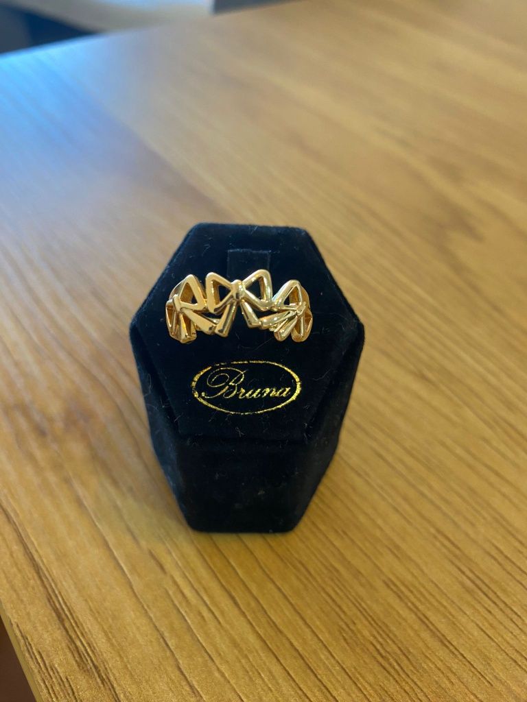 Anel semijóia laços com 3 banhos de ouro 18k