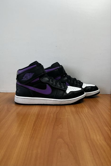 Кроссовки Air Jordan 1 Hi Flyease размер 42.5 оригинал кожаные чёрные