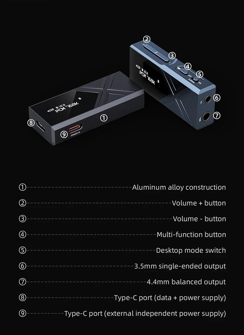Новый усилитель для наушников ЦАП DAC FIIO KA 17.