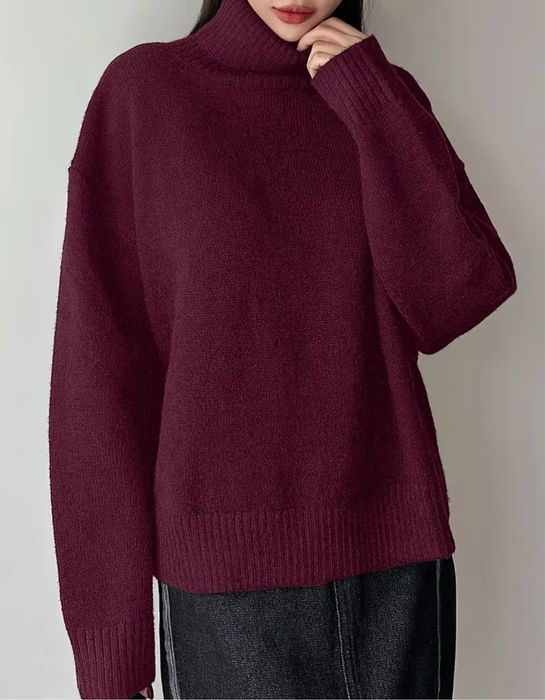 Nowy sweter burgundowy S