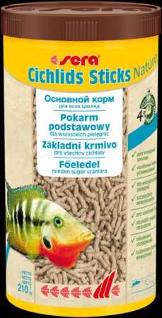 Sera Cichlid Sticks Nature 1000ml / 210g dla pielęgnic +GRATIS