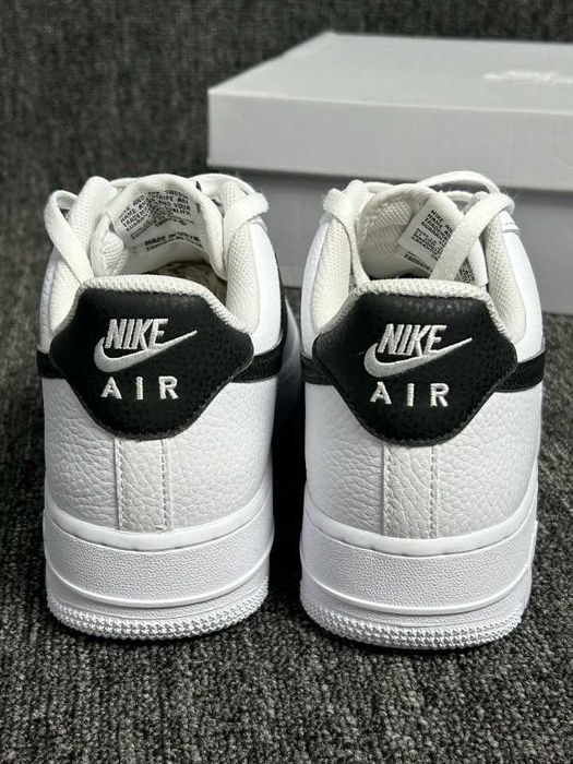 Białe Buty Nike Air Force 1 White Black Leather Roz.44
