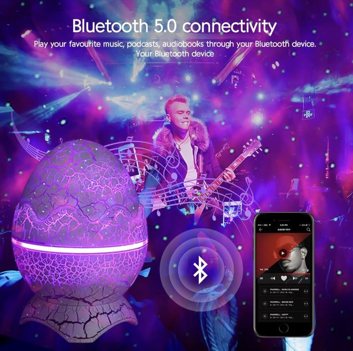 Projektor gwiazd, jajo dinozaura z głośnikiem