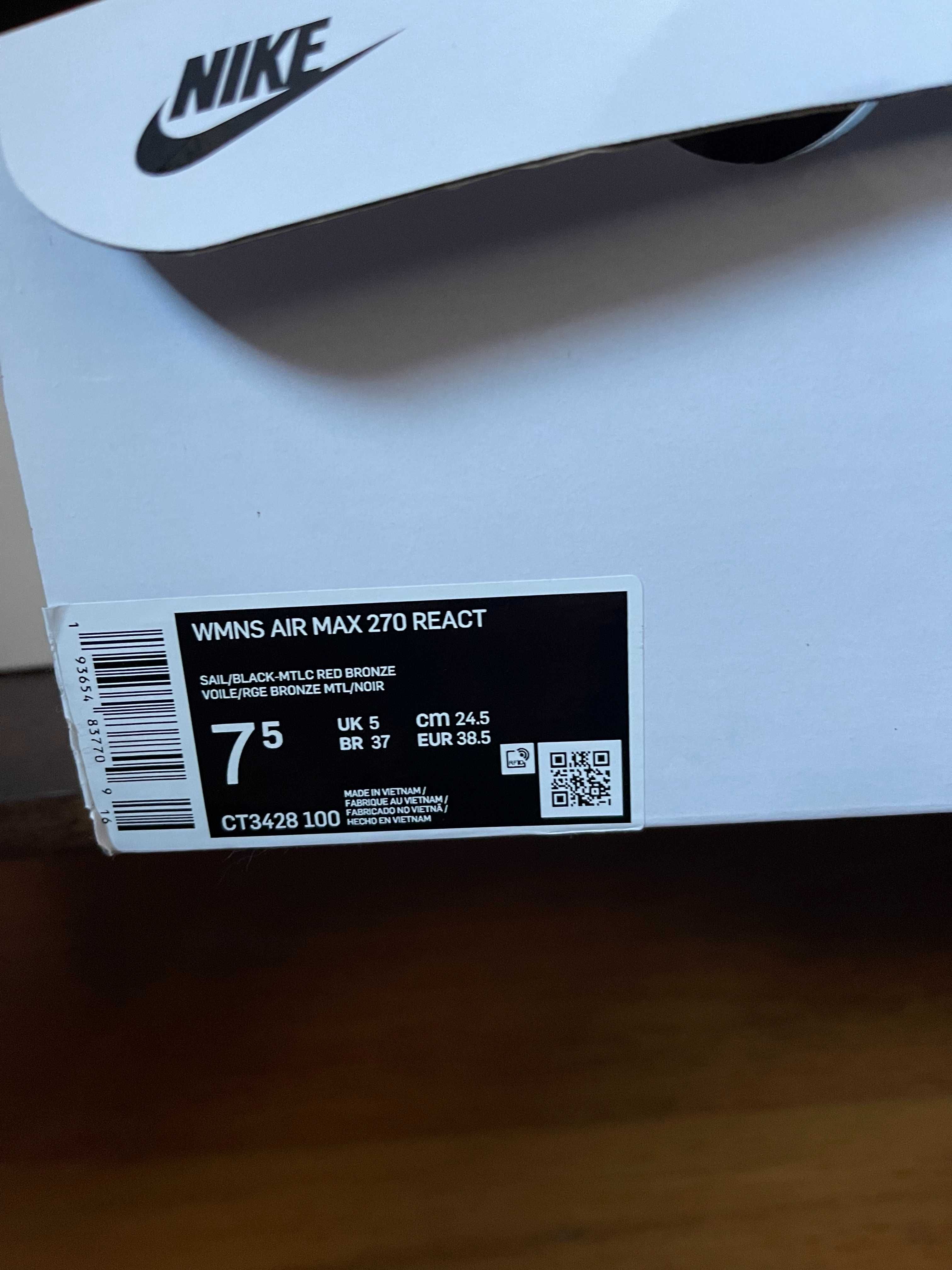 Sapatilhas Nike Air Max 270 React tam 38.5