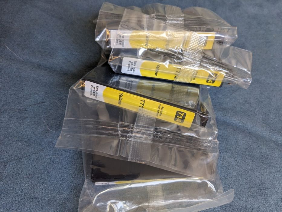 Zestaw 4 sztuk tuszy 714 żółty do drukarek HP (zamienniki)