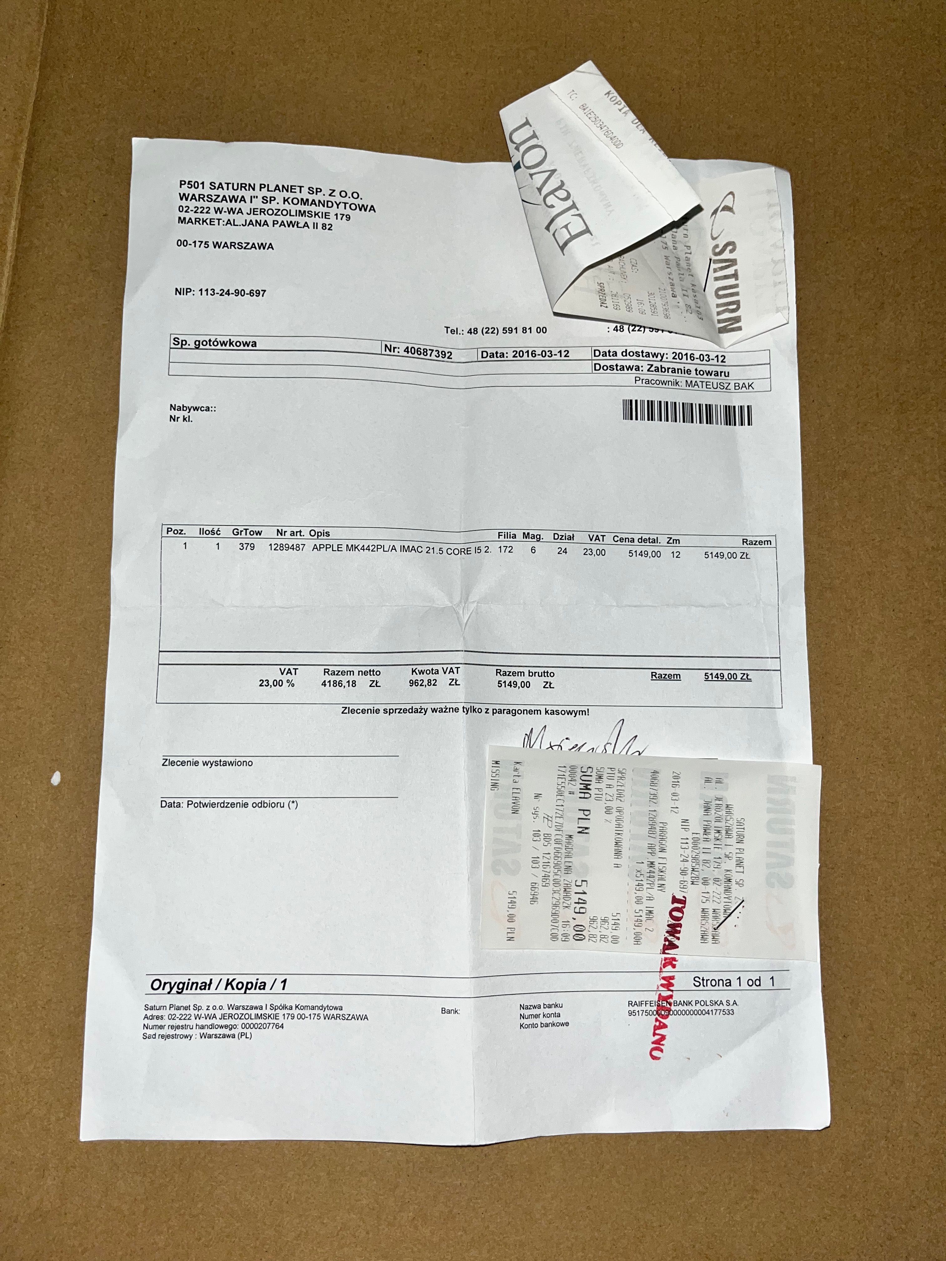 iMac 21,5" Late 2015