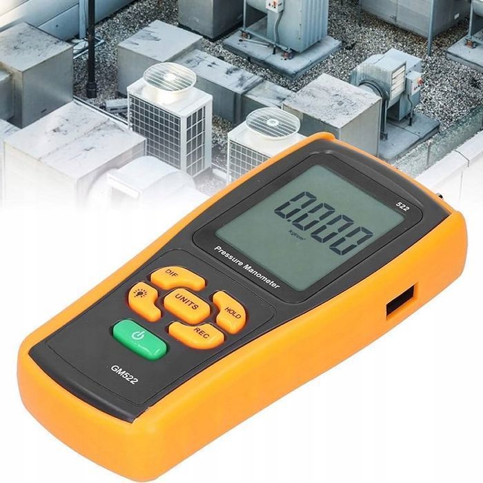 Manometr Różnicowy Cyfrowy Miernik Ciśnienia Podciśnienia USB 100KPA